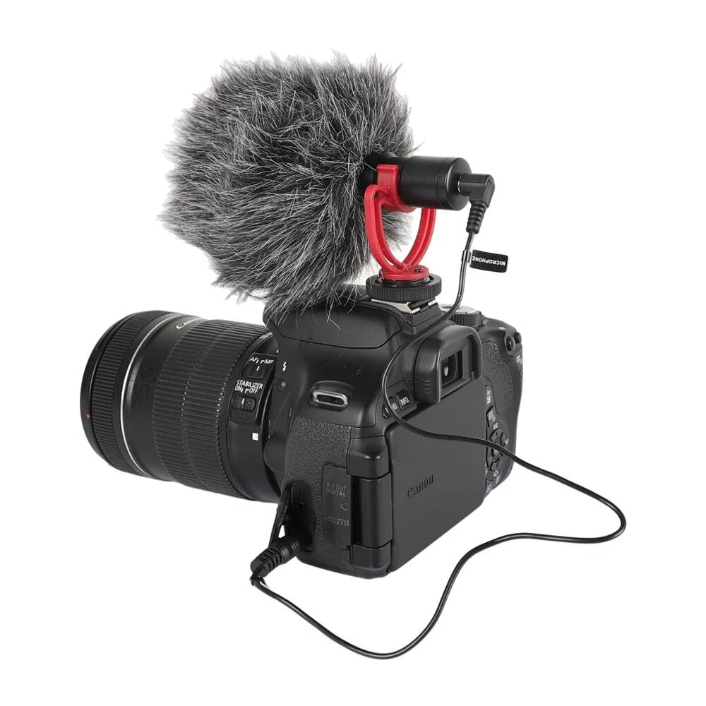 Cardioid Condenser Microphone Metal Video Mic 3.5mm Plug for Huawei Smartphone Canon Nikon Sony DSLR Camera Camcorder