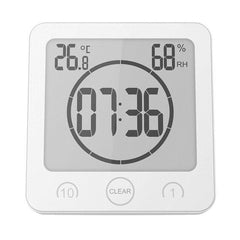 Digital Waterproof Shower Clock Temperature Sensor Wall Countdown Bathroom Timer