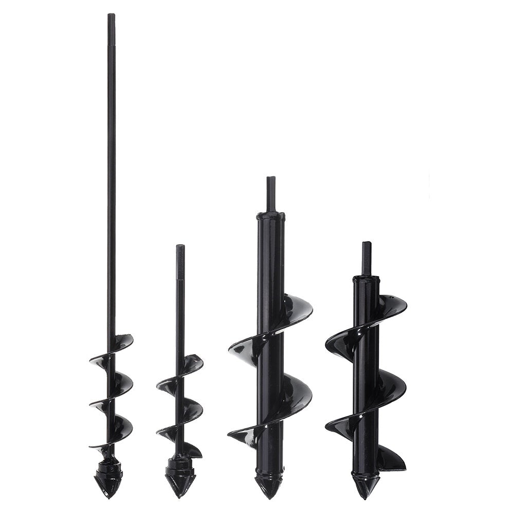 Upgrade Hard Alloy Head Spiral Auger Drill Bit Non-Slip Flower Bulb Auger Rust Proof Planter Hole Digger Bit for Hex Drive Drill