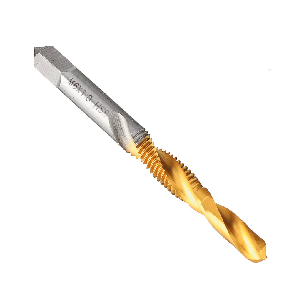 10pcs M3-10 Countersink Drill Bit HSS Titanium Coating M3/4/5/6/8/10 Tapping Chamfering Machine Thread Tap