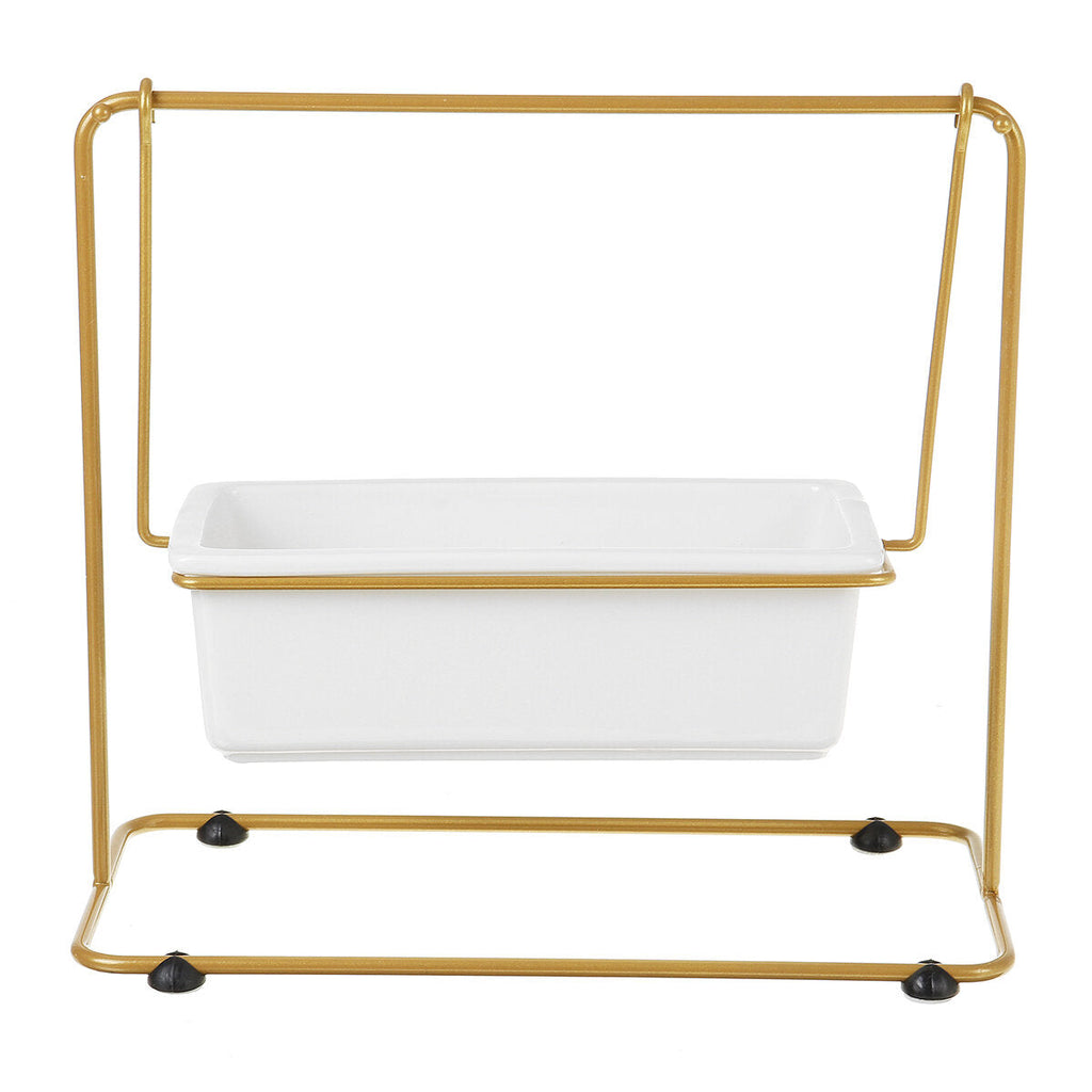 Flower Pot Ceramic Succulent Planter Pots Iron Rack with Ceramic For Garden