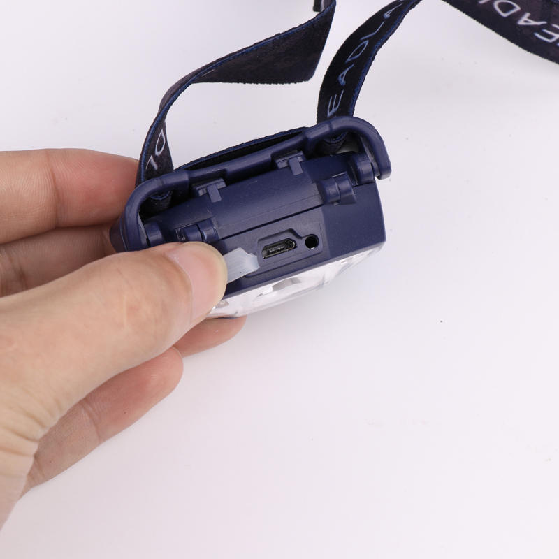 650LM XPE+2* LED 5 Modes Headlamp 950mAh Battery USB Interface Motion Sensor LED Headlamp
