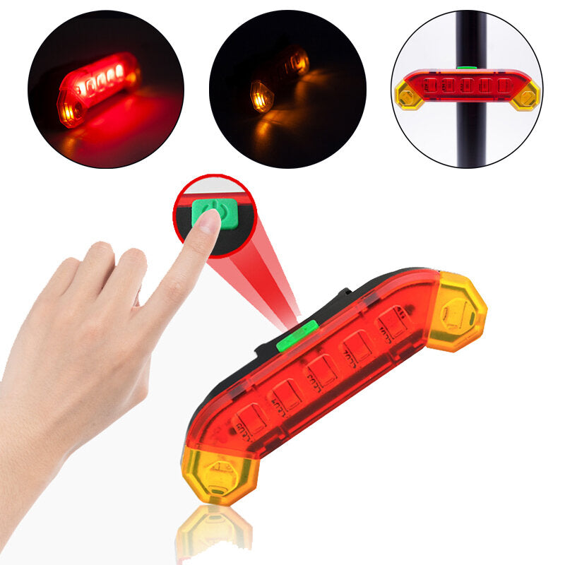 4-Modes 7 LED 400 Lumens Bicycle Rear Light USB Rechargeable Waterproof Cycling Tail Light For MTB Road Bike