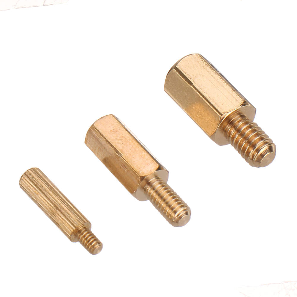 360Pcs M2/M3/M4 Male-Female Female-Female Knurled Brass Round Thread Hex Column Standoff Support Spacer Pillar for PCB Board