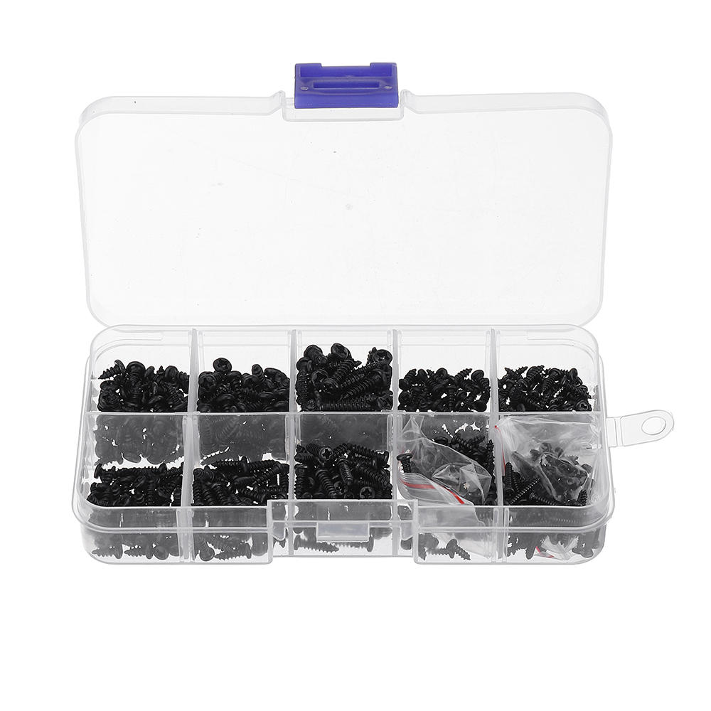 500Pcs P hilips Button Head Screw Carbon Steel Mini Electronic Notebook Laptop Repair Screw Self-Tapping Bolt Assortment Kit