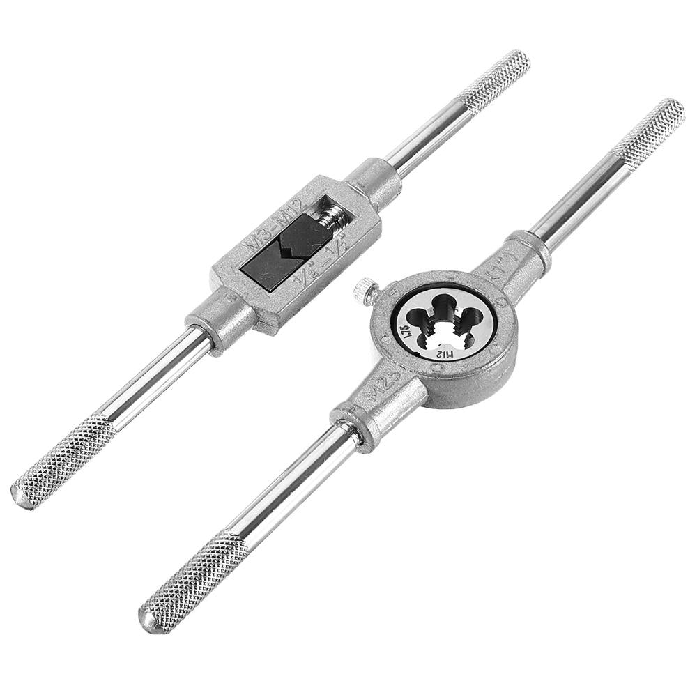 20pcs Alloy Steel M3-M12 Screw Thread Metric Plugs Taps Tap Wrench Die Wrench Set