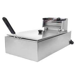 Electric Countertop Deep Fryer Commercial Basket French Fry Restaurant 3000W 12L