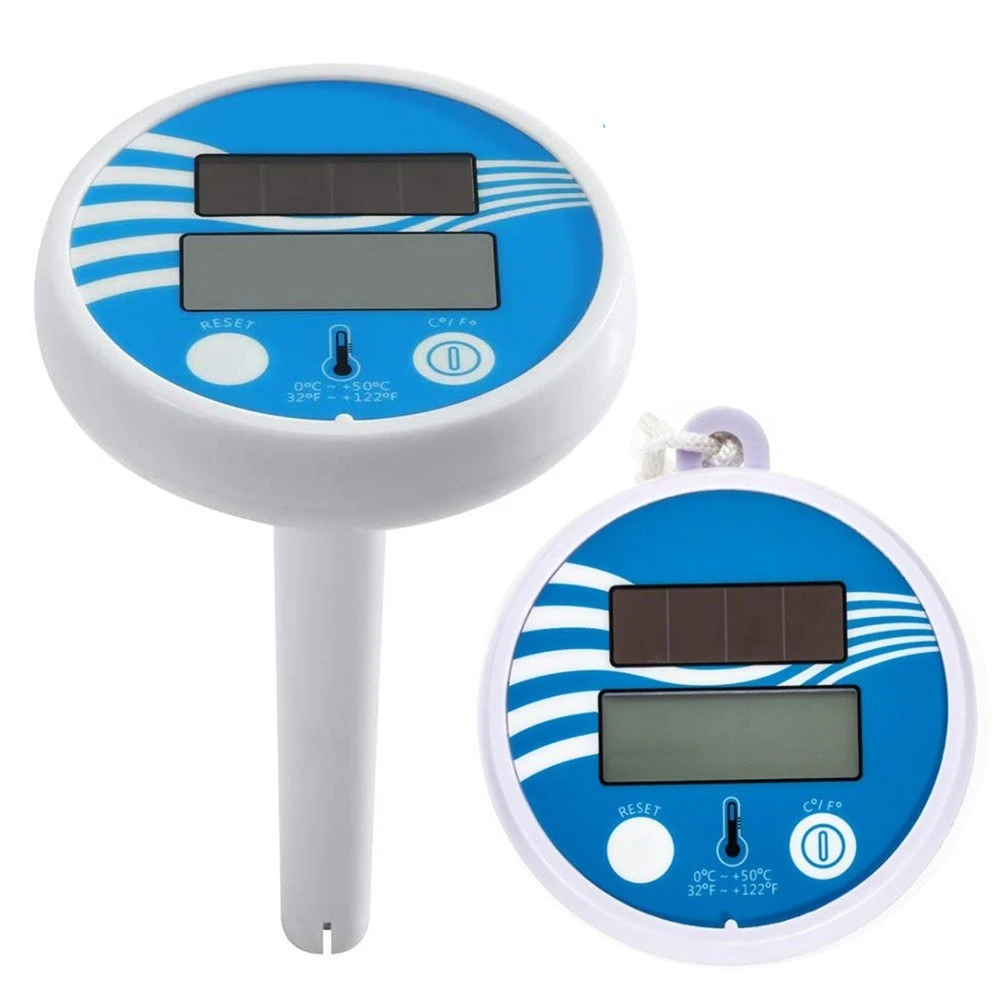 Solar Powered Digital Thermometer Wireless Pond Pool Floating LCD Display