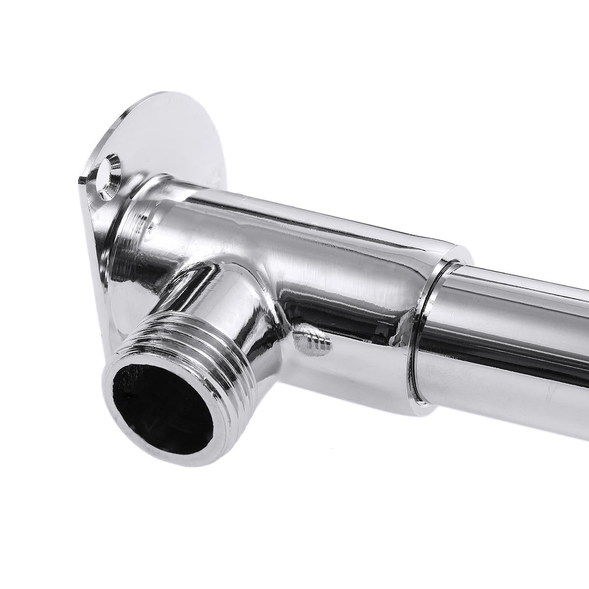 475mm Long Shower Arm Bottom Entry Wall Mounted Head Extension With Copper Base