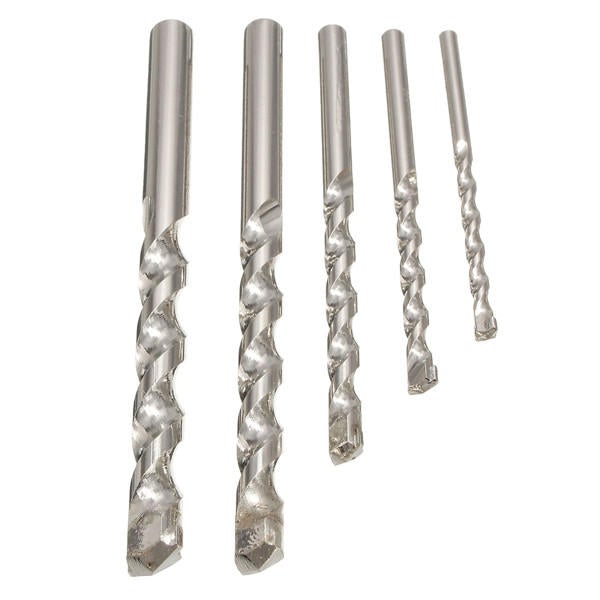 5pcs 4/5/6/8/10mm Hard Alloy Round Shank Hammer Drill Bit Masonry Bits
