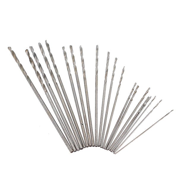 Mini 0.3-1.0mm Clamping Hand Drill with Keyless Chuck 20Pcs Twist Drill Bits