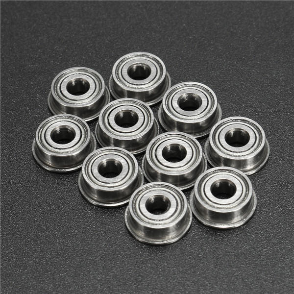 10pcs 4x10x4mm Metal Shielded Flange Ball Bearing