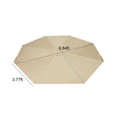 3m Outdoor Umbrella Canopy Replacement Fabric Garden Parasol Roof For 8 Arm Sun Cover
