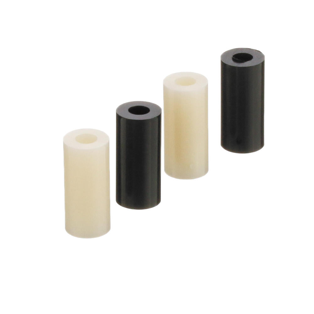 M3NR3 140Pcs M3 Black/White Nylon Round Column Non-Threaded Spacer Hollow PCB Standoff Set