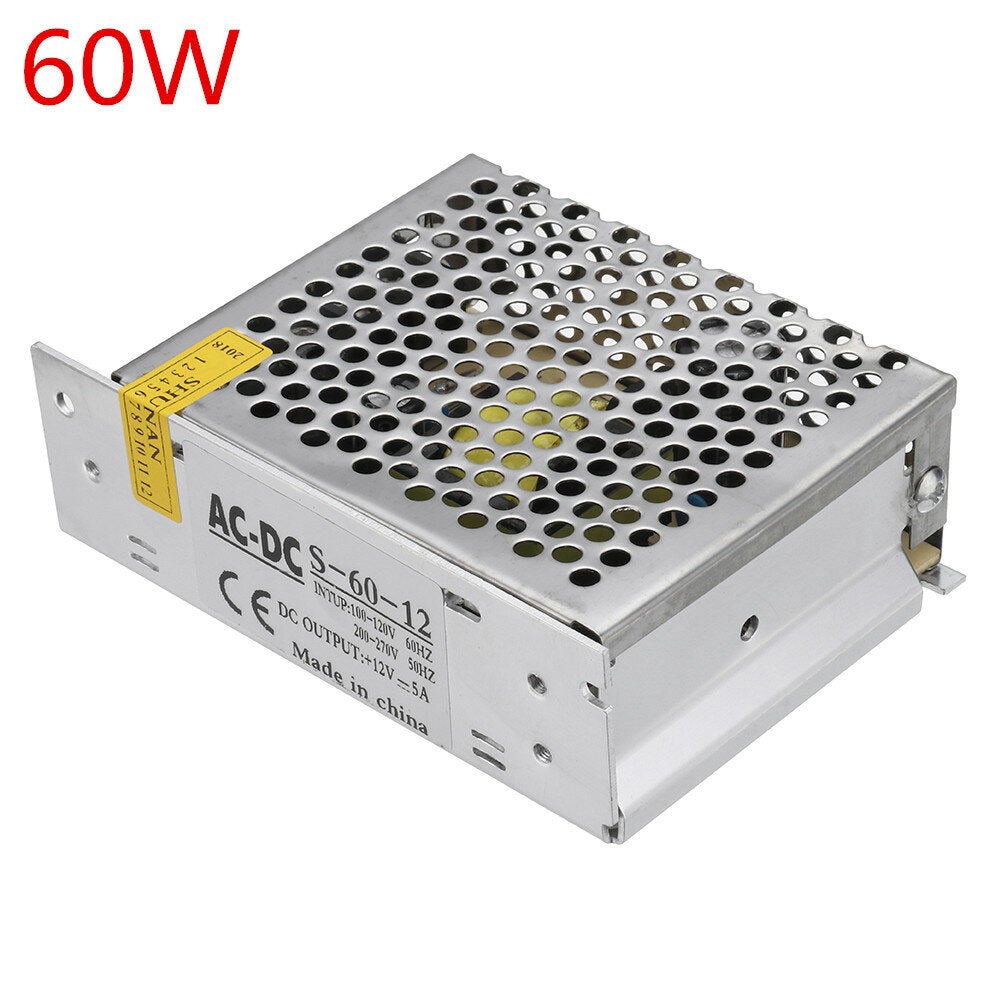 AC 110/220V to DC 12V 5A 60W/24V 5A 120W Universal Switching Power Supply For Nema 17 23 Stepper Motor 42 57 Motor CNC/LED/Monitoring/3D Printer