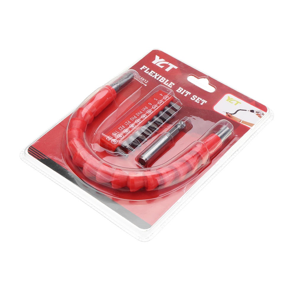 300mm Flexible Shaft with 10pcs Screwdriver Bit and Extension Rod for Electronic Drill