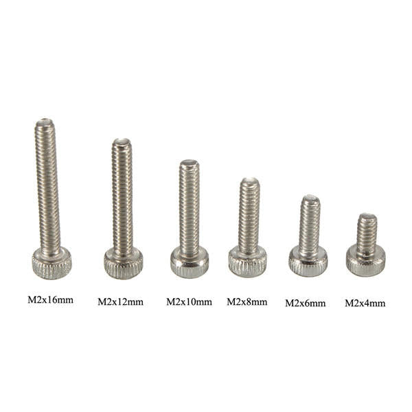 M2 Stainless Hex Socket Cap Head Screws Allen bolt Nut Assortment Kit 180pcs