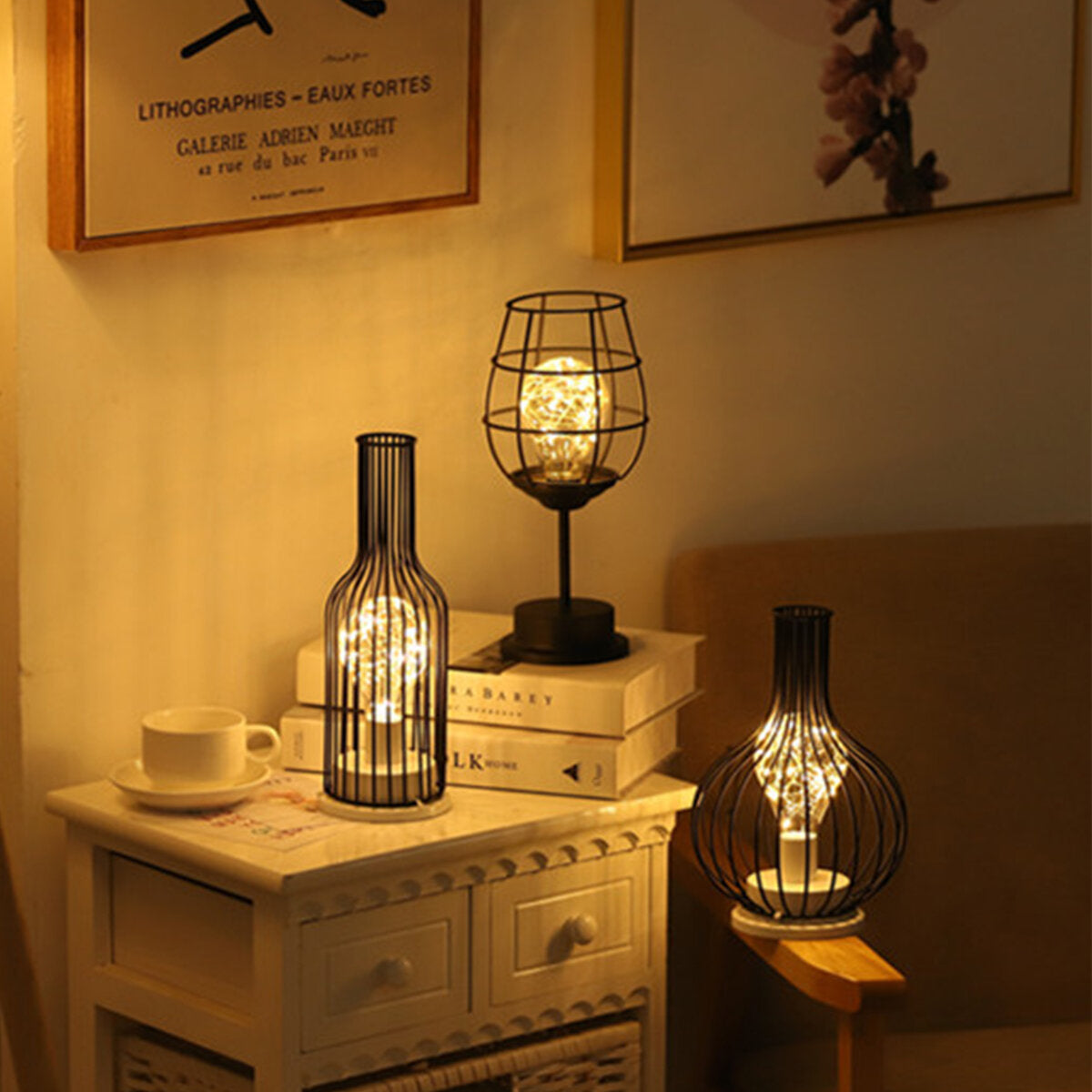 Table Lamps Bedroom Living Room LED Bedside Light Modern Art Bed Lamp Night Light Office Desktop Decoration