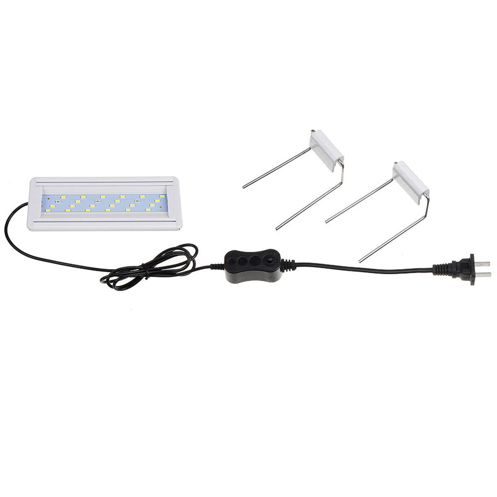 5W LED Fish Tank Light 20CM Aquarium Bracket Clip Light Aquarium Lighting Extendable Aquatic Plant Light for 20-30cm Fish Tank