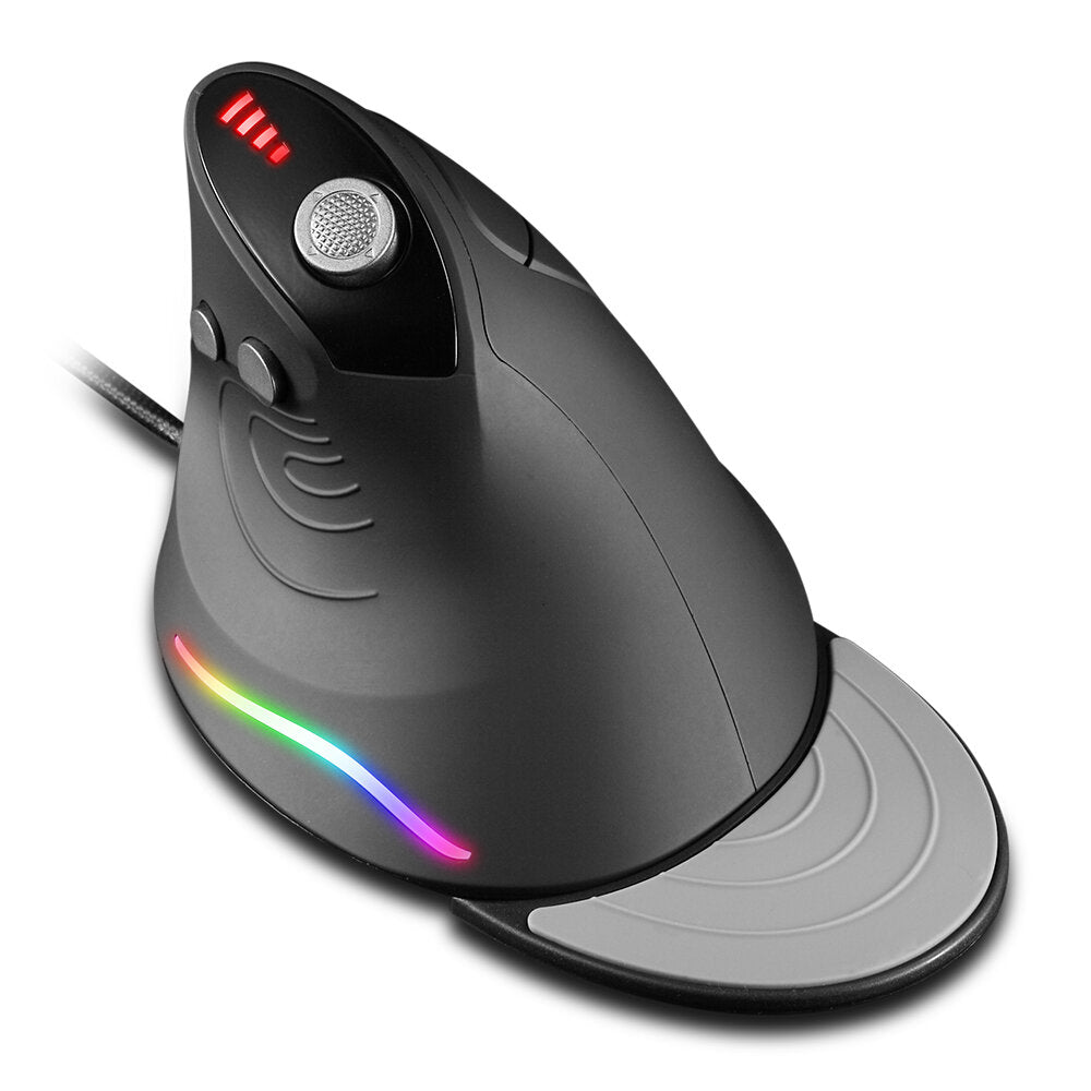 Wired Vertical Mouse 1000-10000DPI 12 Buttons RGB Backlit Optical Mice Ergonomic Programming Gaming Mouse