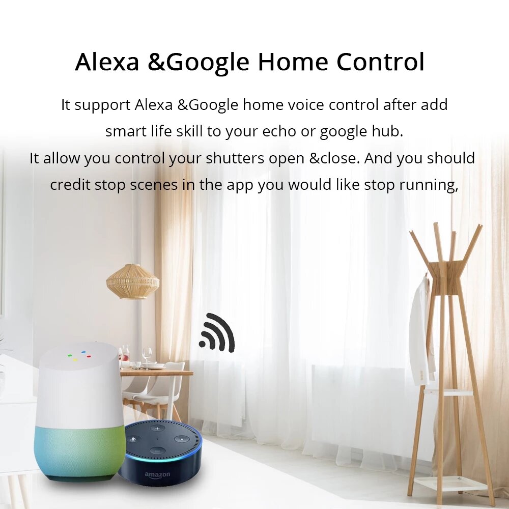 Google Home Alexa Curtain Switch Blind Switches For Standard Roller Motor Slide Engine Wifi APP Siri Control