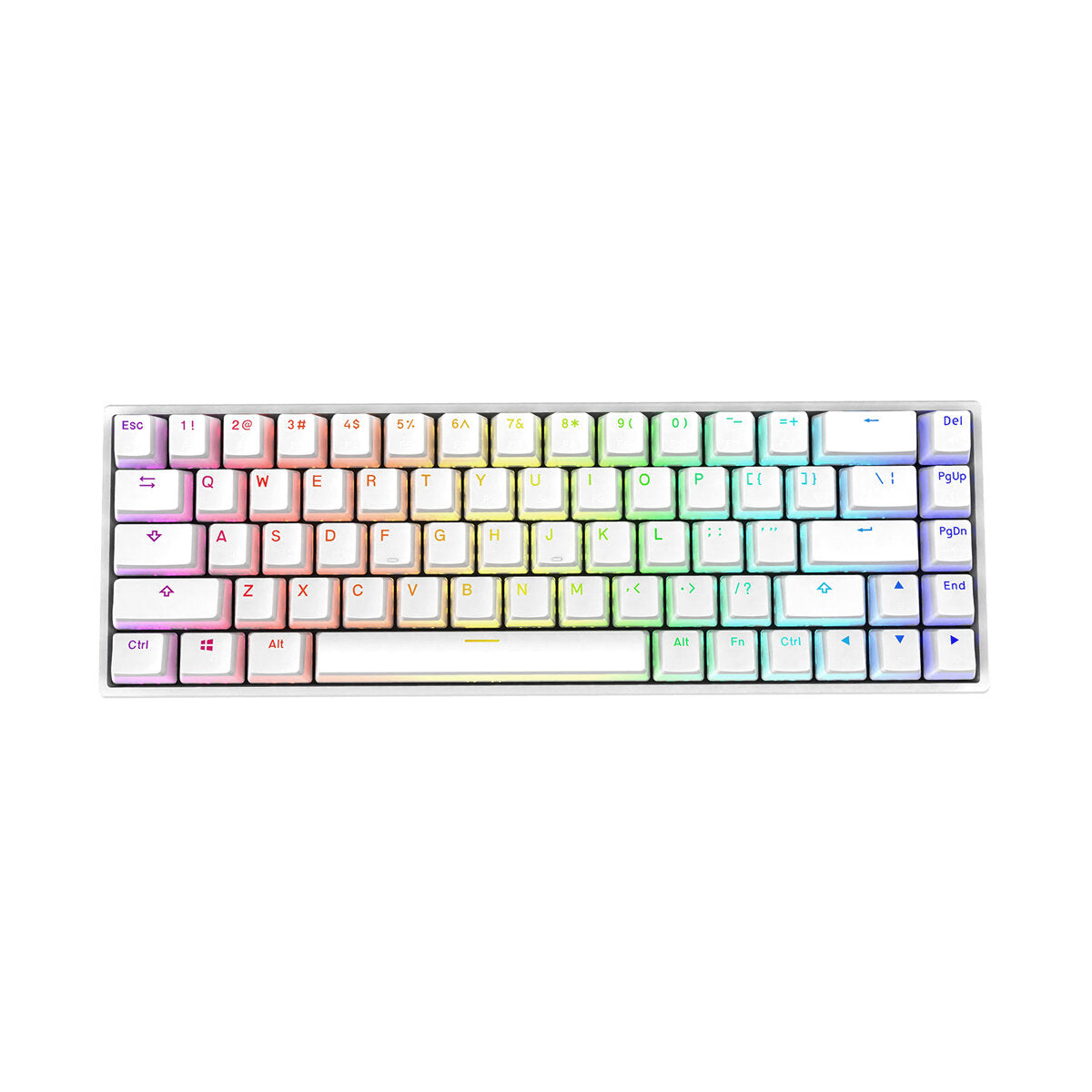 Wired Mechanical Keyboard Optical Switch Pudding Keycaps RGB 68 Keys 65% Hot Swappable Gaming Keyboard