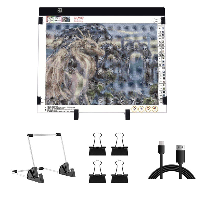 A3 USB LED Light Drawing Pad Artcraft Tracing Light Box Copy Board Digital Tablet Painting Writing Drawing Tablet Diamond Painting Board