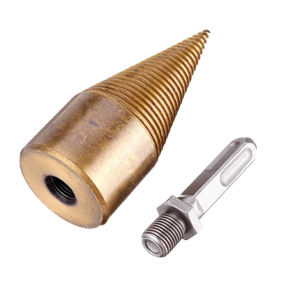 32/42mm Titanium Coated HSS Firewood Splitter Drill Bit Wood Drilling Tools Chopper Breakers