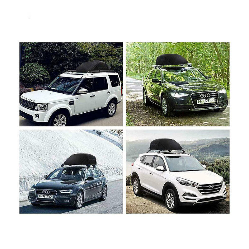 51x39x17" 20 Cubic Car Cargo Roof Bag Waterproof Rooftop Luggage Carrier Black