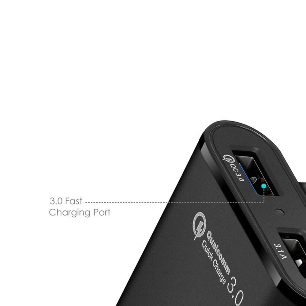 Car Charger 4 In 1 Fast Charger 4 USB Ports 36W 8A Front and Rear Car Fast Charging