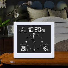 Multifunctional Bathroom Temperature and Humidity Alarm Clock LCD Screen Waterproof Home Desktop Creative Timer
