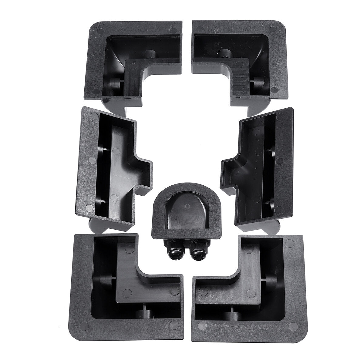 7pcs Set Solar Panel Corner Cable Mounting Bracket Kit For Caravan Boat RV Vehicle Roof Mount