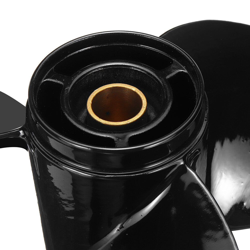 9 1/4 x 12 25-30HP 3-Blade Marine Propeller Outboard Engine Propellers 14 Tooth Aluminum Alloy for Mercury Tohatsu Outboard