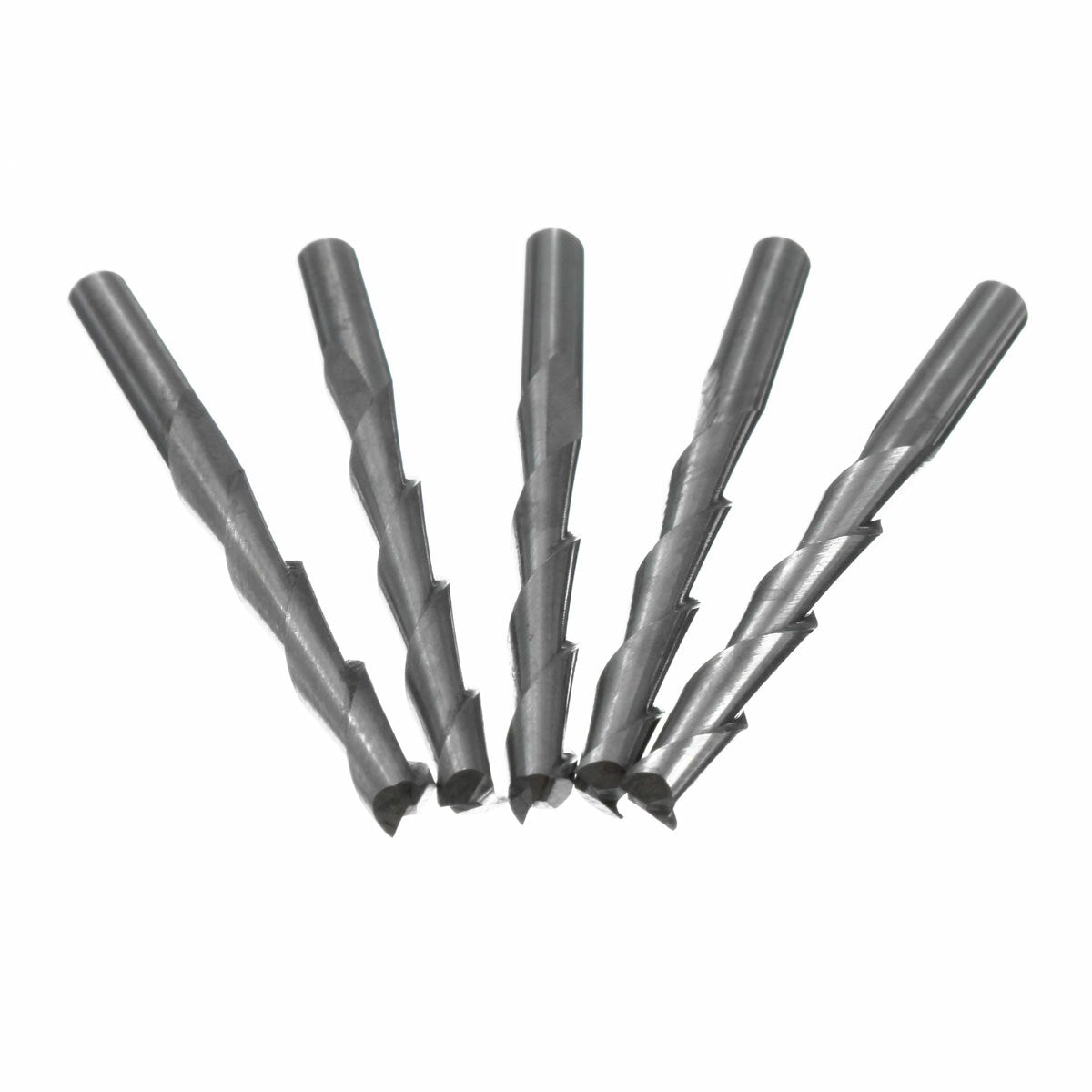 20Pcs 3.175mm Carbide CNC 2 Flute Spiral Bits End Mill Router 22mm CEL Milling Cutter