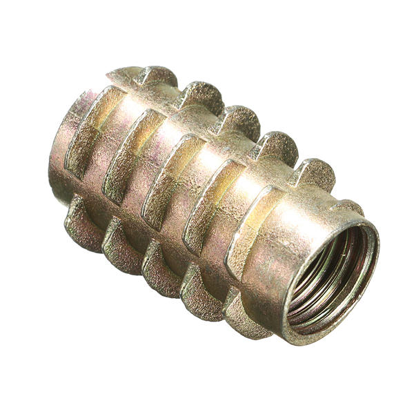 5Pcs M10x25mm Hex Drive Screw In Threaded Insert For Wood Type E