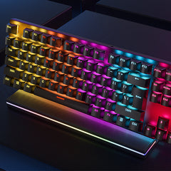 Mechanical Keyboard 87 Keys XA Profile PBT Double-shot Molding Keycaps Blue Switch RGB Backlit USB Wired Gaming Keyboard for PC Computer Laptop Gamer