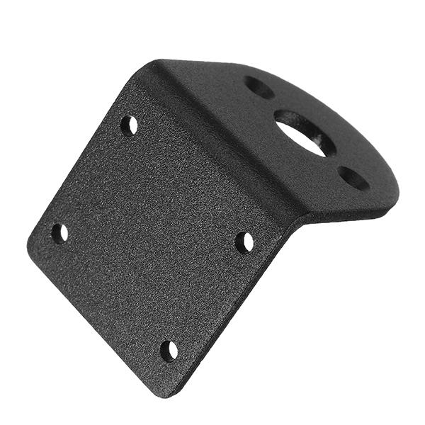 DC Motor Bracket Black L Shape Alloy Fixed Support Mounting Bracket