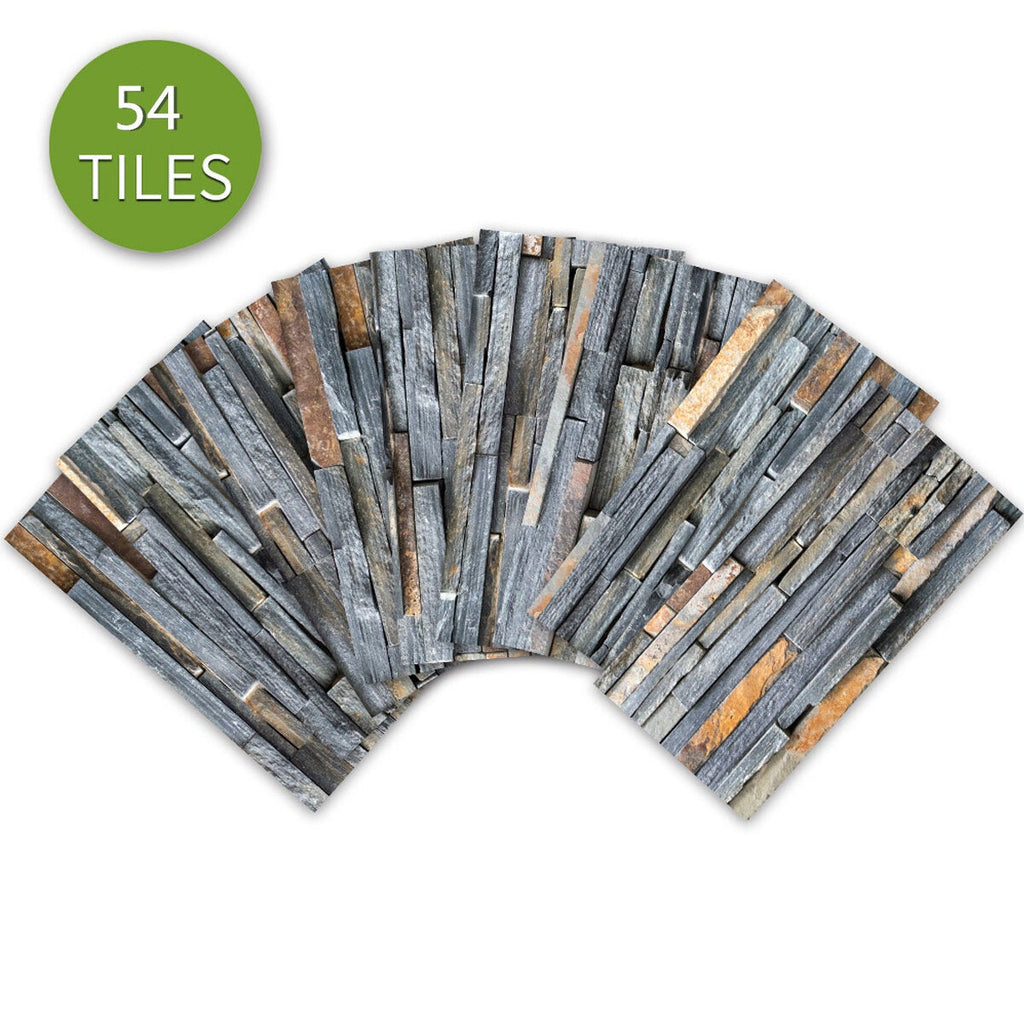 9Pcs 7.8x3.9'' 3D Waavll Tile Sticker Bathroom PVC Decals Art Poster Decoration