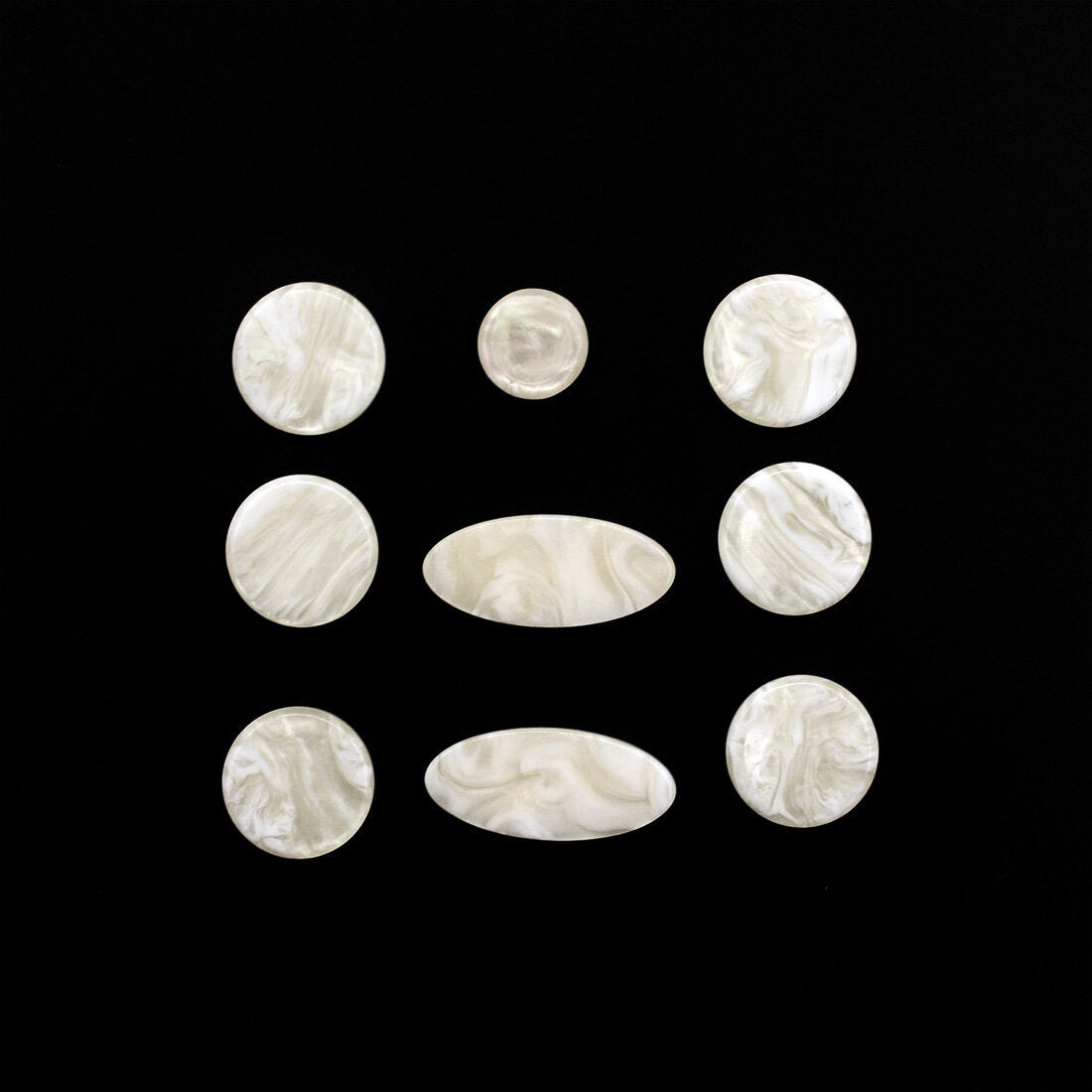9pcs White Mother of Pearl Shell Key Button Inlays for Tenor/ Alto/ Soprano Sax Saxophone