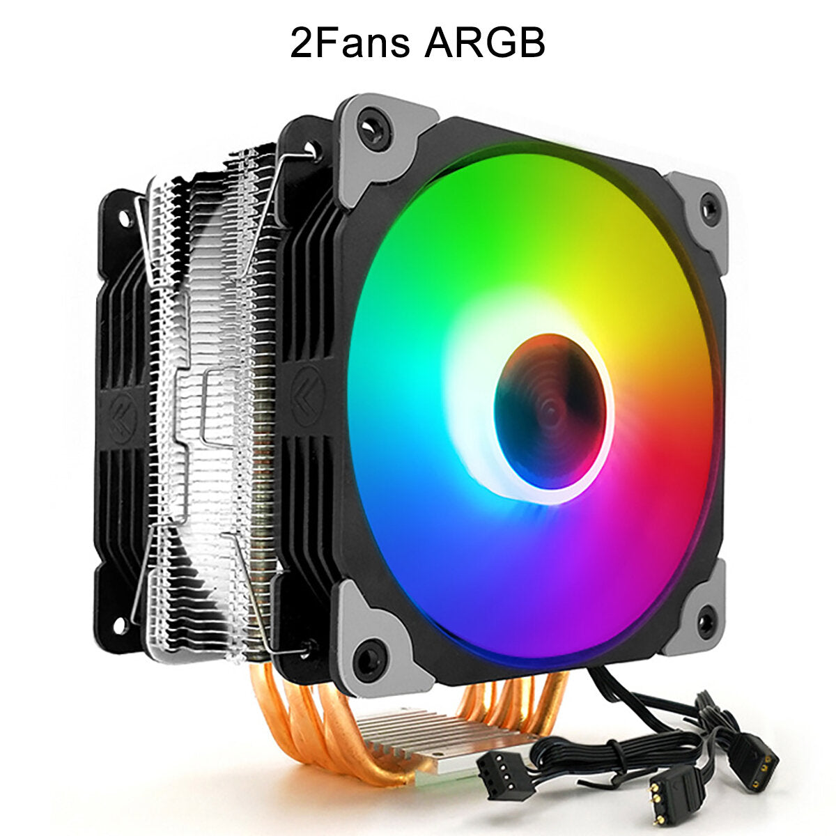 RGB 5 Copper Tube 4 Pin Single/Dual Fan CPU Cooler For Intel/AMD