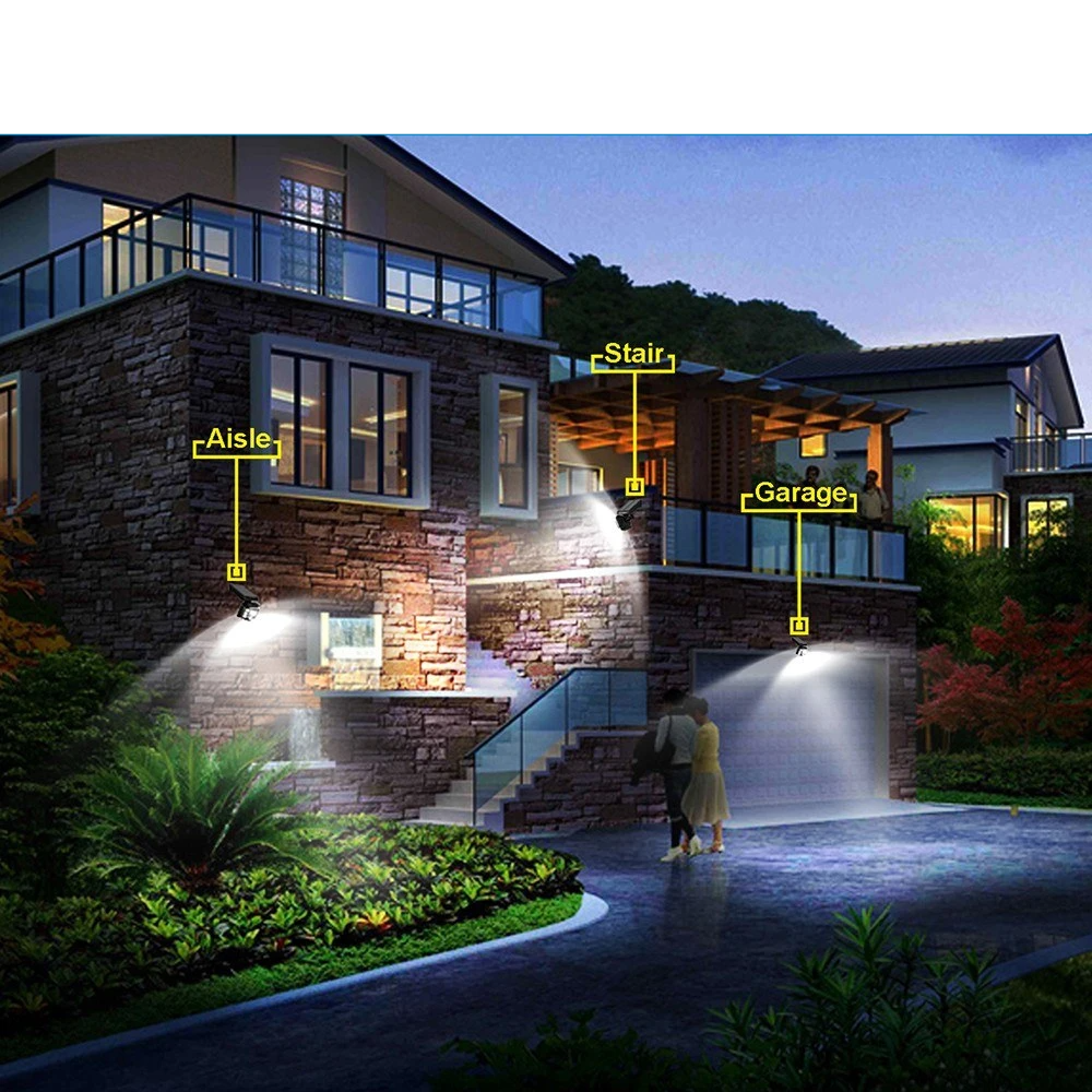 Solar Powered Wall Mounted Spotlight 360° Adjustable Wirelessly Motion Sensor Secure Lamp 8 LEDs