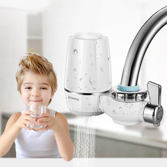 Faucet Water Filter & Elements Washable Filtration Kitchen Basin Tap Purifier Fit Most Faucets