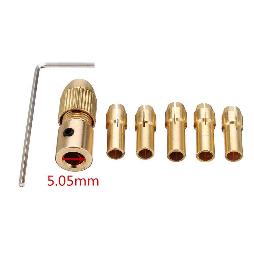 8pcs 0.5-3mm Small Electric Drill Bit Collet Twist Drill Chuck Tool for 3.17/5.05mm Shank