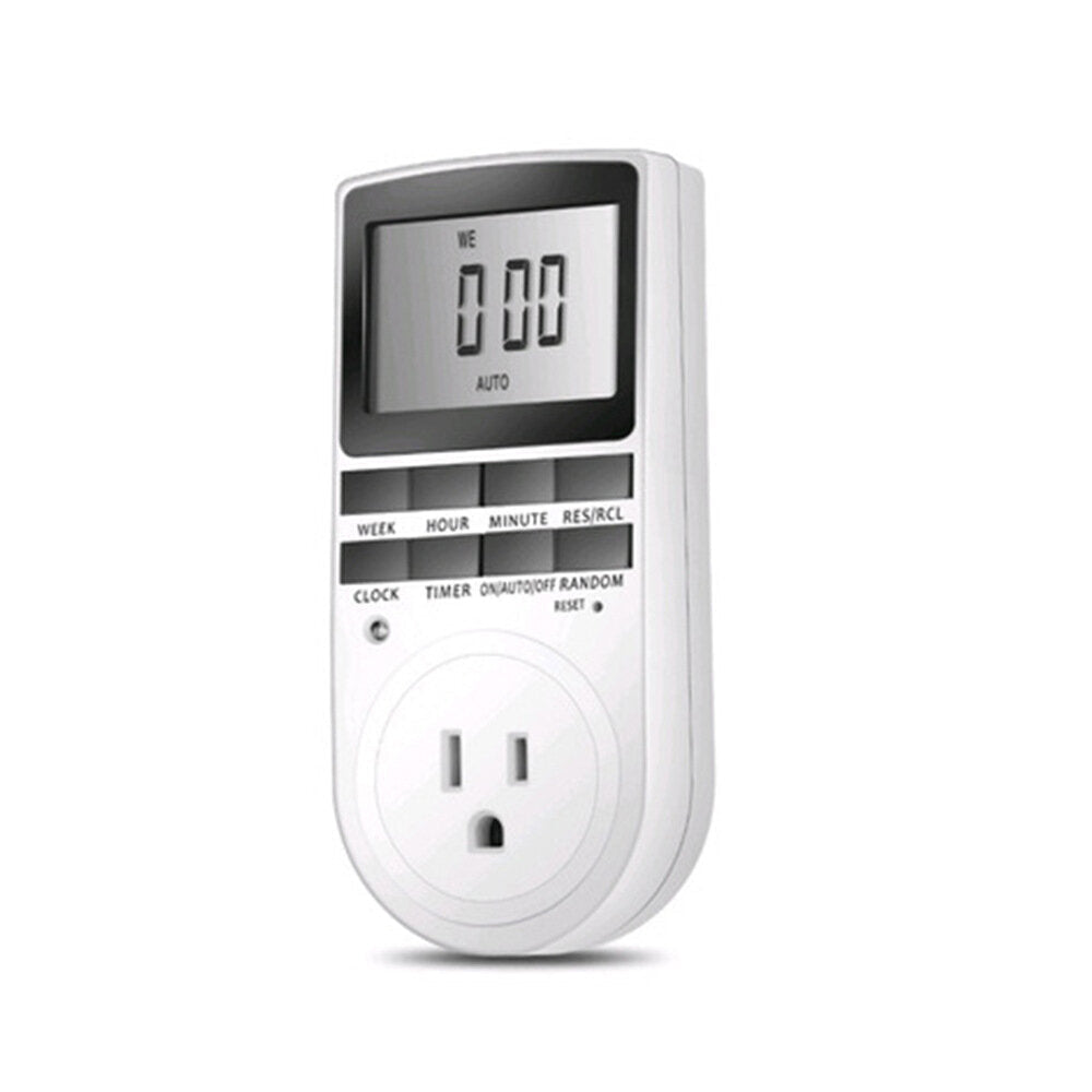 Electronic Digital Timer Switch US Kitchen Timer 24 Hour Cyclic Programmable Timing Socket 15A 1800W 120V