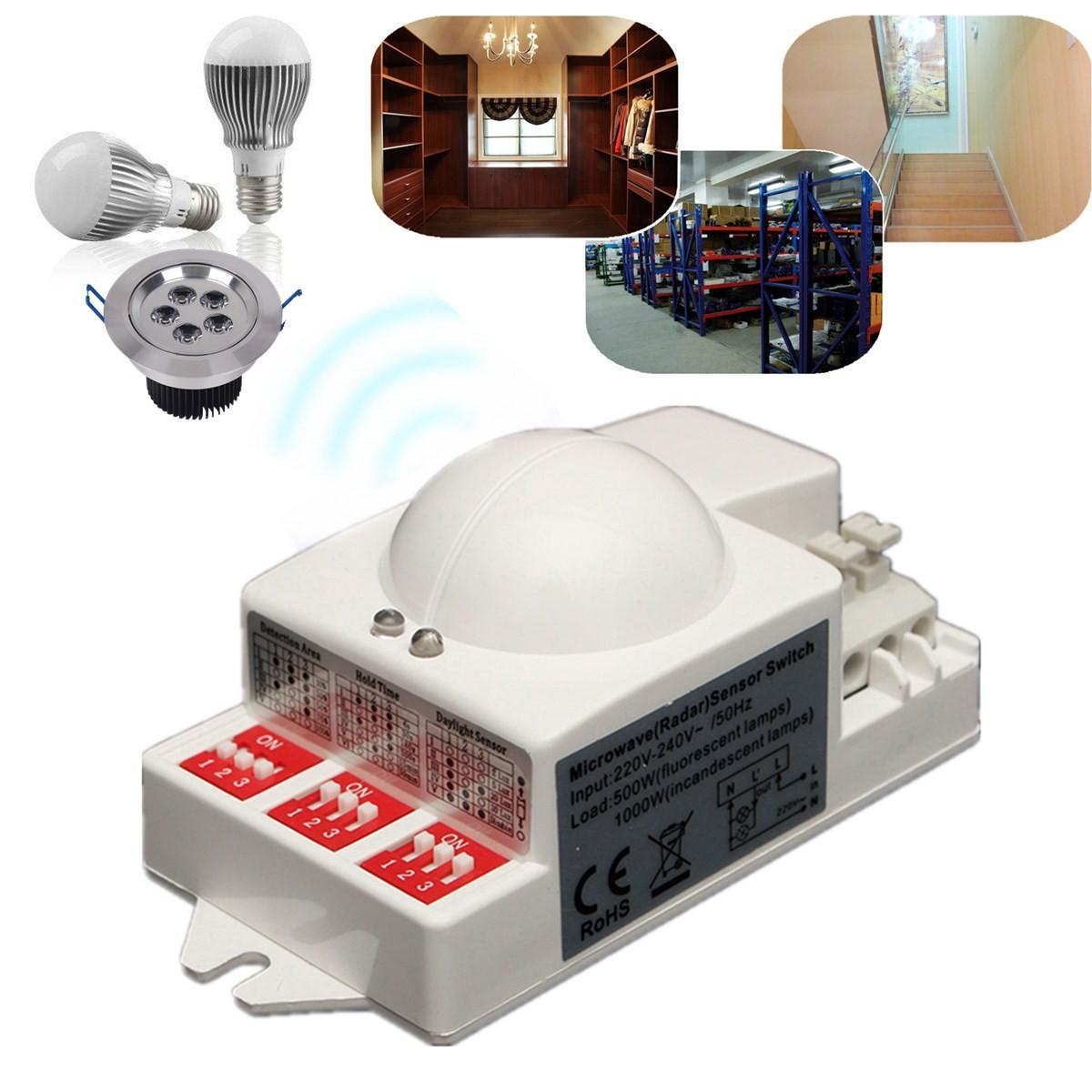 Microwave Motion Detector Radar Sensor Switch 5.8GHz For LED Light ,5.8GHz 220V/240V