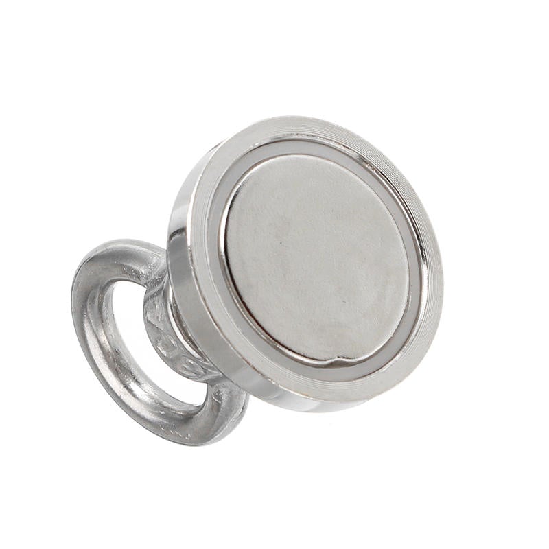 32x48mm 34kg Neodymium Recovery Magnet Metal Detector Eyebolt Circular Ring