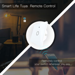 Smart Switch EU Standard Live Line Version Wifi RF433 100V-240V Tuya APP Remote Controller