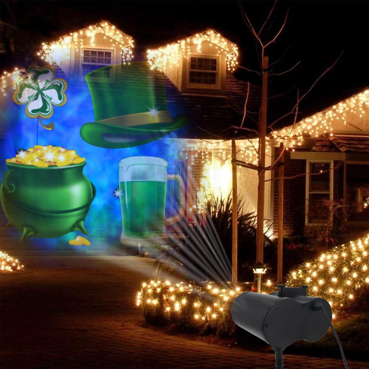 64 Patterns LED Christmas Snowflake Projector Light Outdoor Lawn Lamp Waterproof