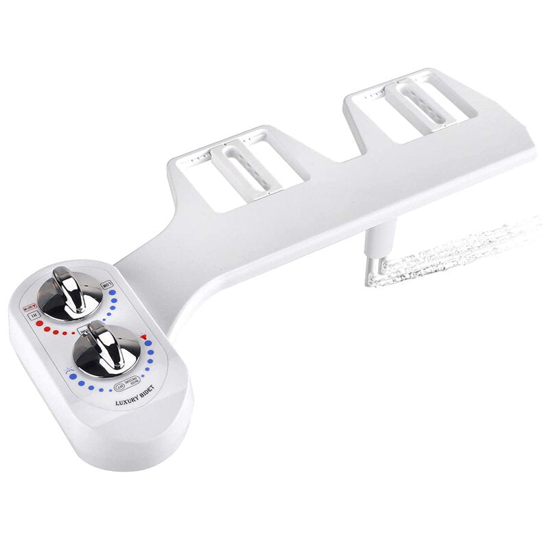 Toilet Seat Attachment Water Spray Non-electric Cold/Hot Adjustable Dual Nozzle