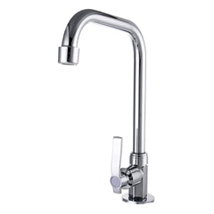 Stainless Steel Single Hole Faucet Kitchen Wash Basin Rotate Water Taps Mixer
